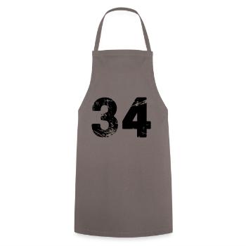 34 - Cooking Apron - grey - Front - AI Model Male 185 dark (185cm)