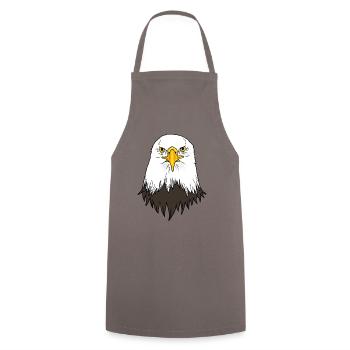 Tête de pygargue à tête blanche - Tablier de cuisine - gris - Devant - AI Model Male 185 dark (185cm)