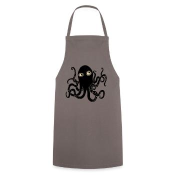 Octopuses - Cooking Apron - grey - Front - AI Model Male 185 dark (185cm)