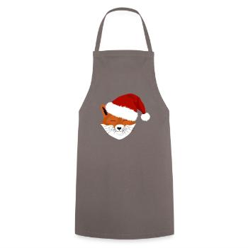 Renard de Noël - Tablier de cuisine - gris - Devant - AI Model Male 185 dark (185cm)
