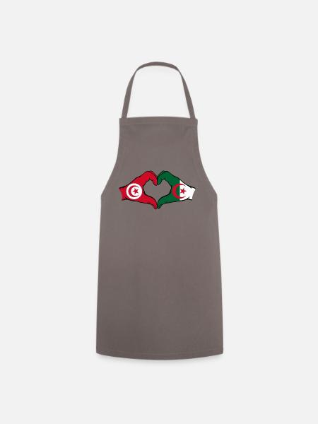 Tunisie Algérie Forme de coeur avec les mains - Tablier de cuisine - gris