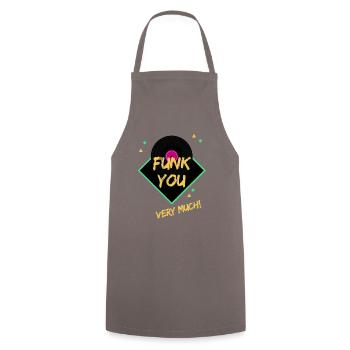 Funk You Very Much - Cooking Apron - grey - Front - AI Model Male 185 dark (185cm)