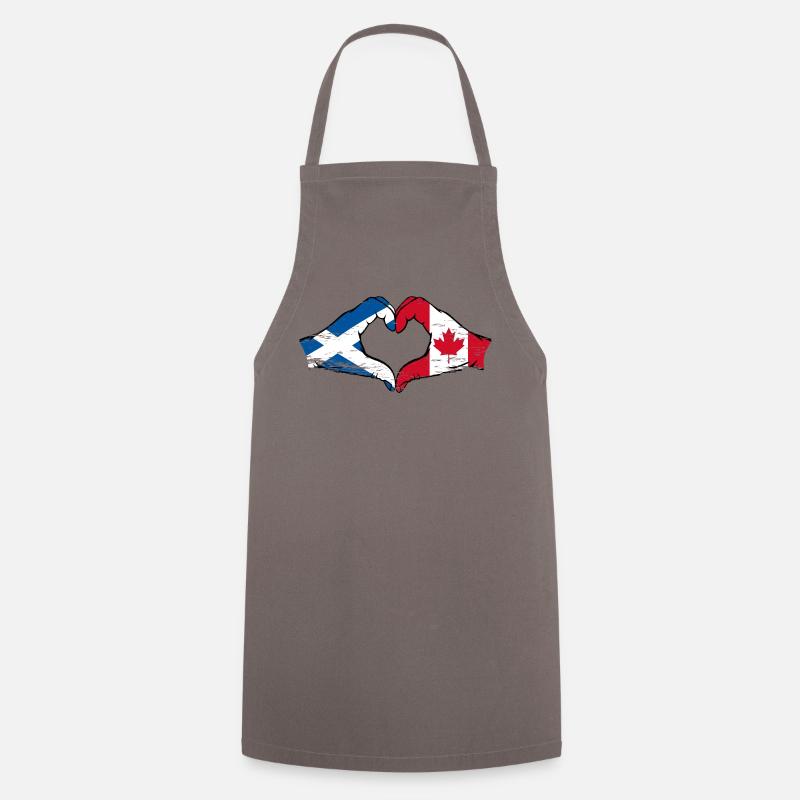 Écosse Canada mains en forme de coeur utilisé - Tablier de cuisine - gris