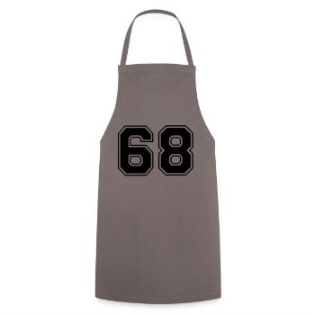 68 - Cooking Apron - grey - Front - AI Model Male 185 dark (185cm)