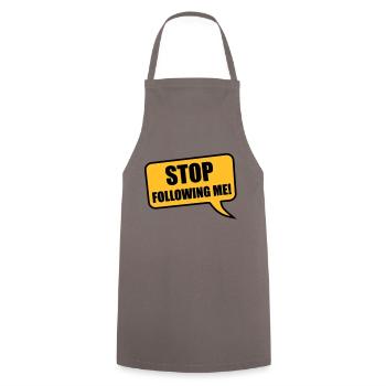 stop - Cooking Apron - grey - Front - AI Model Male 185 dark (185cm)