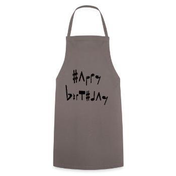 Happy Birthday Musician Sheet music birthday gift - Cooking Apron - grey - Front - AI Model Male 185 dark (185cm)