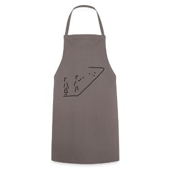 boules spielen - Kochschürze - Grau - Vorne - AI Model Male 185 dark (185cm)