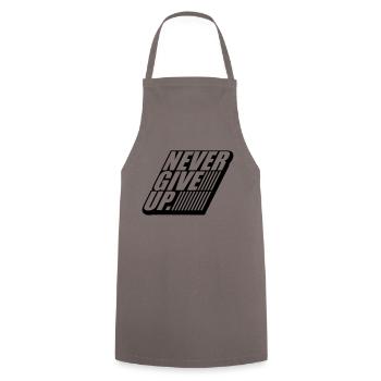 logo 3d stripe design never give up never aufg - Cooking Apron - grey - Front - AI Model Male 185 dark (185cm)