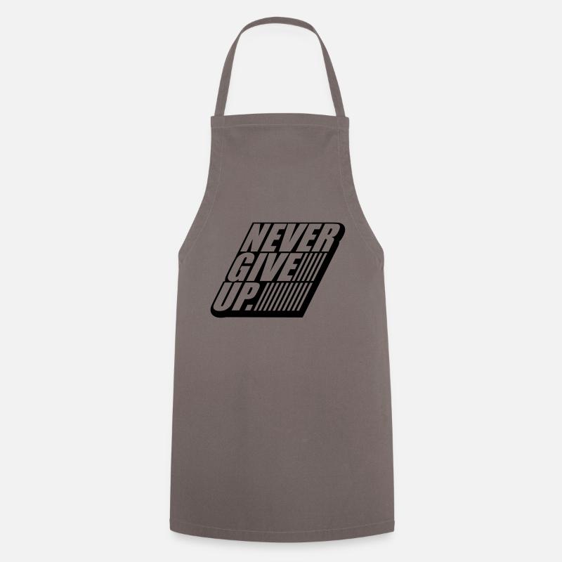 logo 3d stripe design ne jamais abandonner jamais aufg - Tablier de cuisine - gris