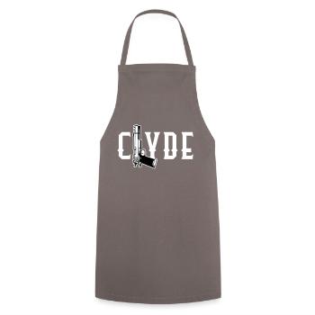Bonnie & Clyde Partnerlook - Kochschürze - Grau - Vorne - AI Model Male 185 dark (185cm)