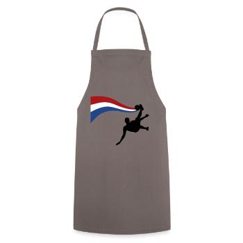 Maillot de foot néerlandais - Tablier de cuisine - gris - Devant - AI Model Male 185 dark (185cm)