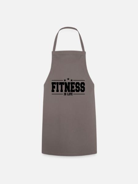 fitness is life 1 - Kochschürze - Grau