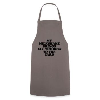 My milkshake brings all the boys to the yard - Cooking Apron - grey - Front - AI Model Male 185 dark (185cm)