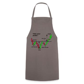 Shoulder-Head-Shoulder Chart - Cooking Apron - grey - Front - AI Model Male 185 dark (185cm)