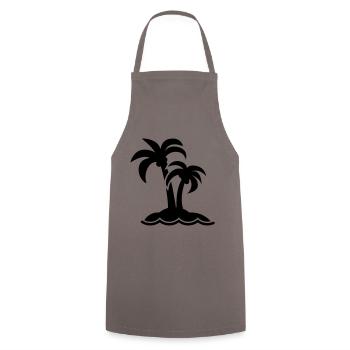 palm island symbol - Cooking Apron - grey - Front - AI Model Male 185 dark (185cm)