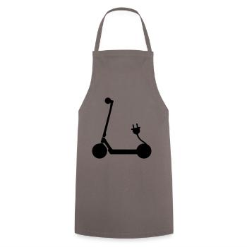 E-roller Icon - Kochschürze - Grau - Vorne - AI Model Male 185 dark (185cm)