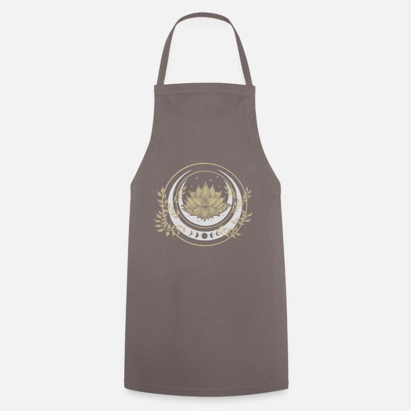 Fleur de Lotus de Lune - Tablier de cuisine - gris
