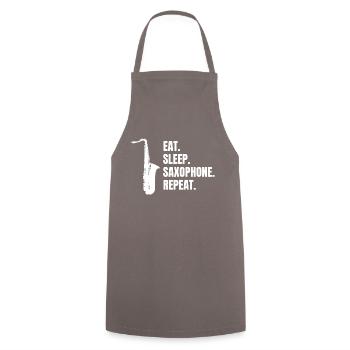 Saxophone Music Saxophone Instrument Saxophonist - Cooking Apron - grey - Front - AI Model Male 185 dark (185cm)