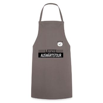 Letzte Auswärtstour Team - Kochschürze - Grau - Vorne - AI Model Male 185 dark (185cm)