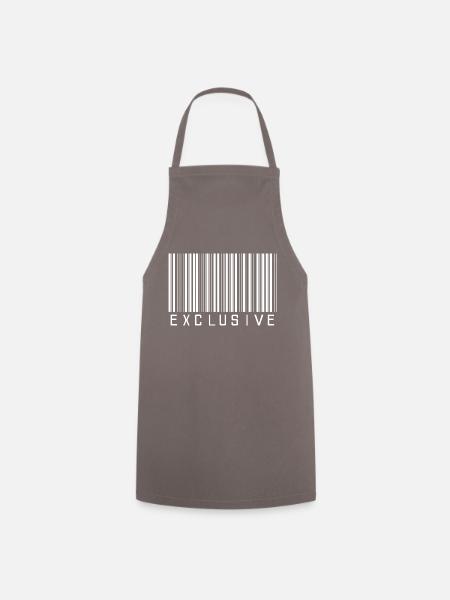Exklusives Weiß - Kochschürze - Grau