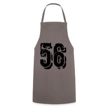 56 Zahl Trikot - Kochschürze - Grau - Vorne - AI Model Male 185 dark (185cm)