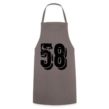 58 number jersey - Cooking Apron - grey - Front - AI Model Male 185 dark (185cm)