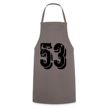 Maillot à 53 numéros - Tablier de cuisine - gris - Devant - AI Model Male 185 dark (185cm)