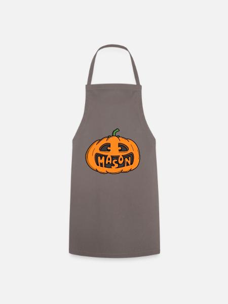 Mason Halloween Kürbis - Kochschürze - Grau