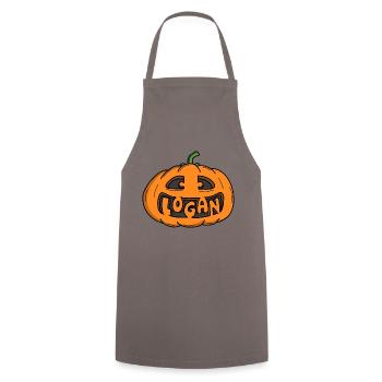 Citrouille d’Halloween Logan - Tablier de cuisine - gris - Devant - AI Model Male 185 dark (185cm)