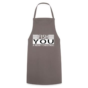 Happy Adorable Axie Couples Dino Bike Moon - Cooking Apron - grey - Front - AI Model Male 185 dark (185cm)