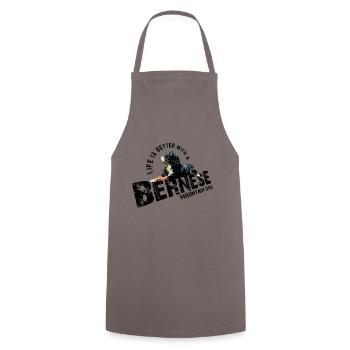 Bouvier bernois - Tablier de cuisine - gris - Devant - AI Model Male 185 dark (185cm)