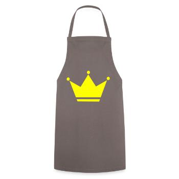 Couronne vectorielle - Tablier de cuisine - gris - Devant - AI Model Male 185 dark (185cm)