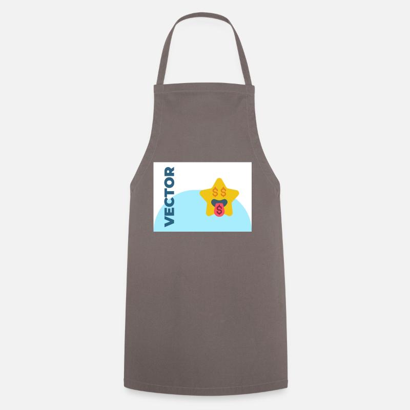 027Star Emojis Greedy 01 - Cooking Apron - grey