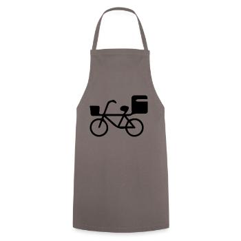 Marathon Triathlon Running Jogging Biking Cycling - Cooking Apron - grey - Front - AI Model Male 185 dark (185cm)