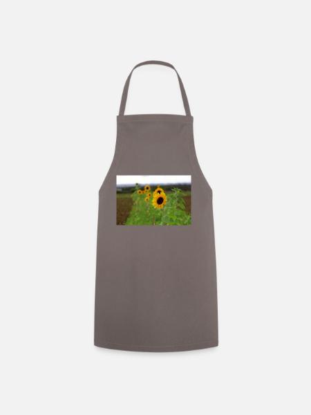 Sonnenblume - Kochschürze - Grau