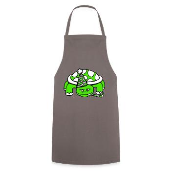 Turtle Birthday Party Hat Years Old - Cooking Apron - grey - Front - AI Model Male 185 dark (185cm)