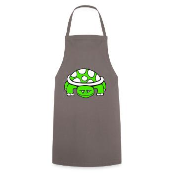 Turtle Cute Cute Funny Turtle Shell - Cooking Apron - grey - Front - AI Model Male 185 dark (185cm)