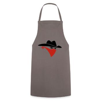 Cowboy - Kochschürze - Grau - Vorne - AI Model Male 185 dark (185cm)