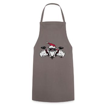 Père Noël sur moto - Tablier de cuisine - gris - Devant - AI Model Male 185 dark (185cm)