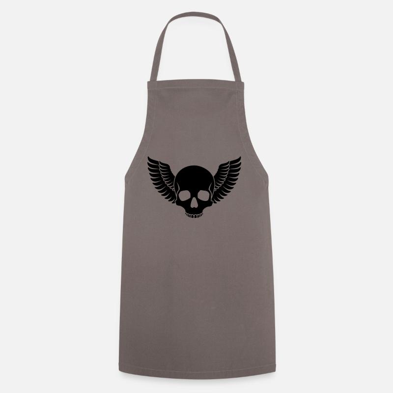 Crâne Ailes - Tablier de cuisine - gris