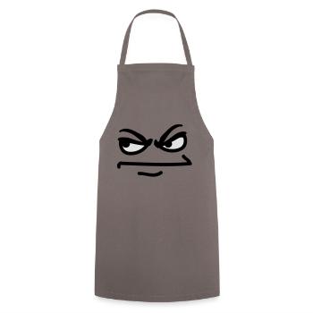 angry_face - Cooking Apron - grey - Front - AI Model Male 185 dark (185cm)