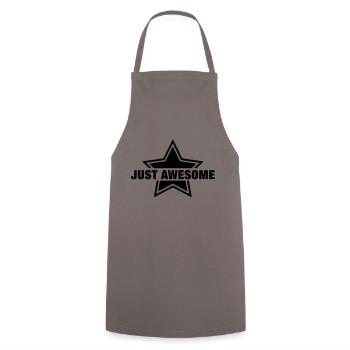 just_awesome__f1 - Cooking Apron - grey - Front - AI Model Male 185 dark (185cm)