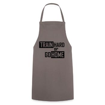 train hard or go home - Cooking Apron - grey - Front - AI Model Male 185 dark (185cm)