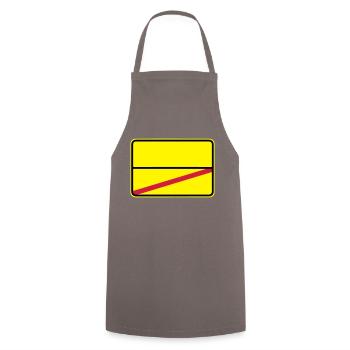 Traffic sign to be personalized with your text - Cooking Apron - grey - Front - AI Model Male 185 dark (185cm)
