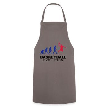 Basketball evolution - Cooking Apron - grey - Front - AI Model Male 185 dark (185cm)