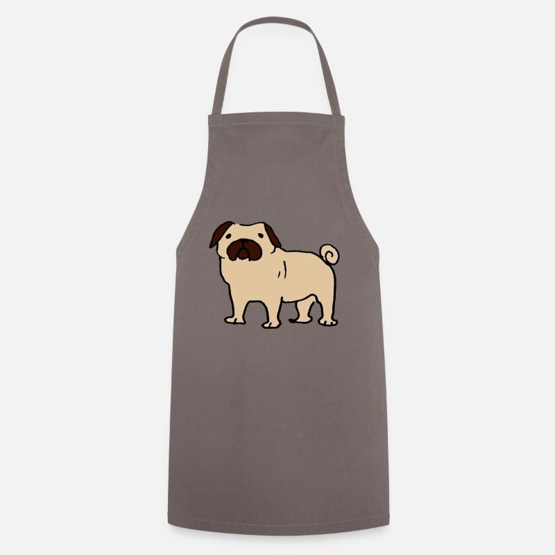 Pug - Cooking Apron - grey