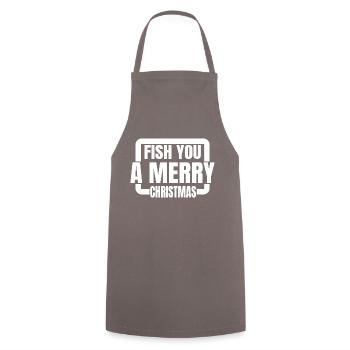 funny quote barbecuing birthday animation beach - Kochschürze - Grau - Vorne - AI Model Male 185 dark (185cm)