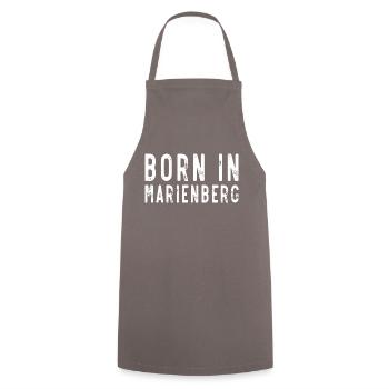 Born in Marienberg - Kochschürze - Grau - Vorne - AI Model Male 185 dark (185cm)
