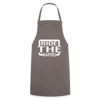 Rafting Excursions Adrenaline Junkies Happy - Cooking Apron - grey - Front - AI Model Male 185 dark (185cm)