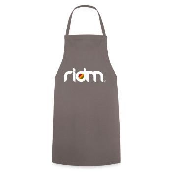 ridm logo - Kochschürze - Grau - Vorne - AI Model Male 185 dark (185cm)